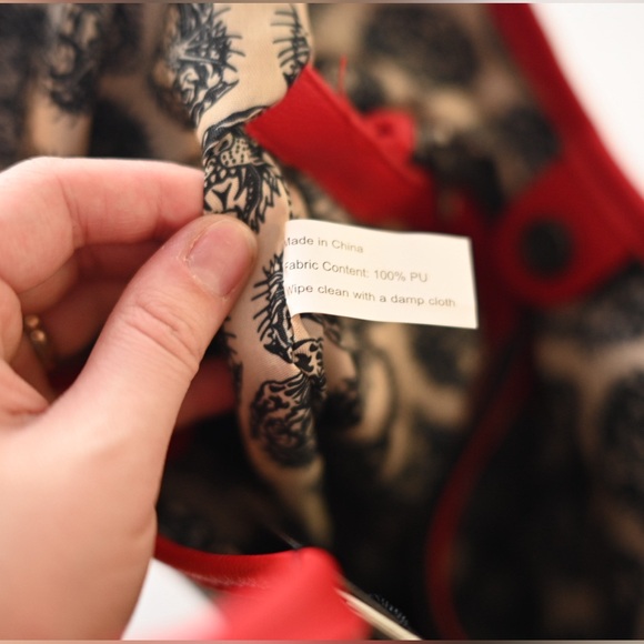 NWT Vegan Leather Ed Hardy Y2K Black Panther Rock Tote Bag Vintage - Picture 16 of 16